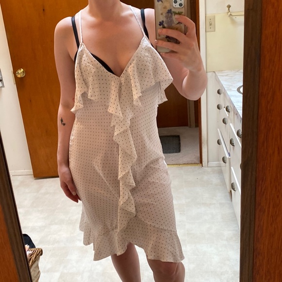 👽[ VS ] Low Back Ruffle Full Length Slip Dress - Picture 7 of 14